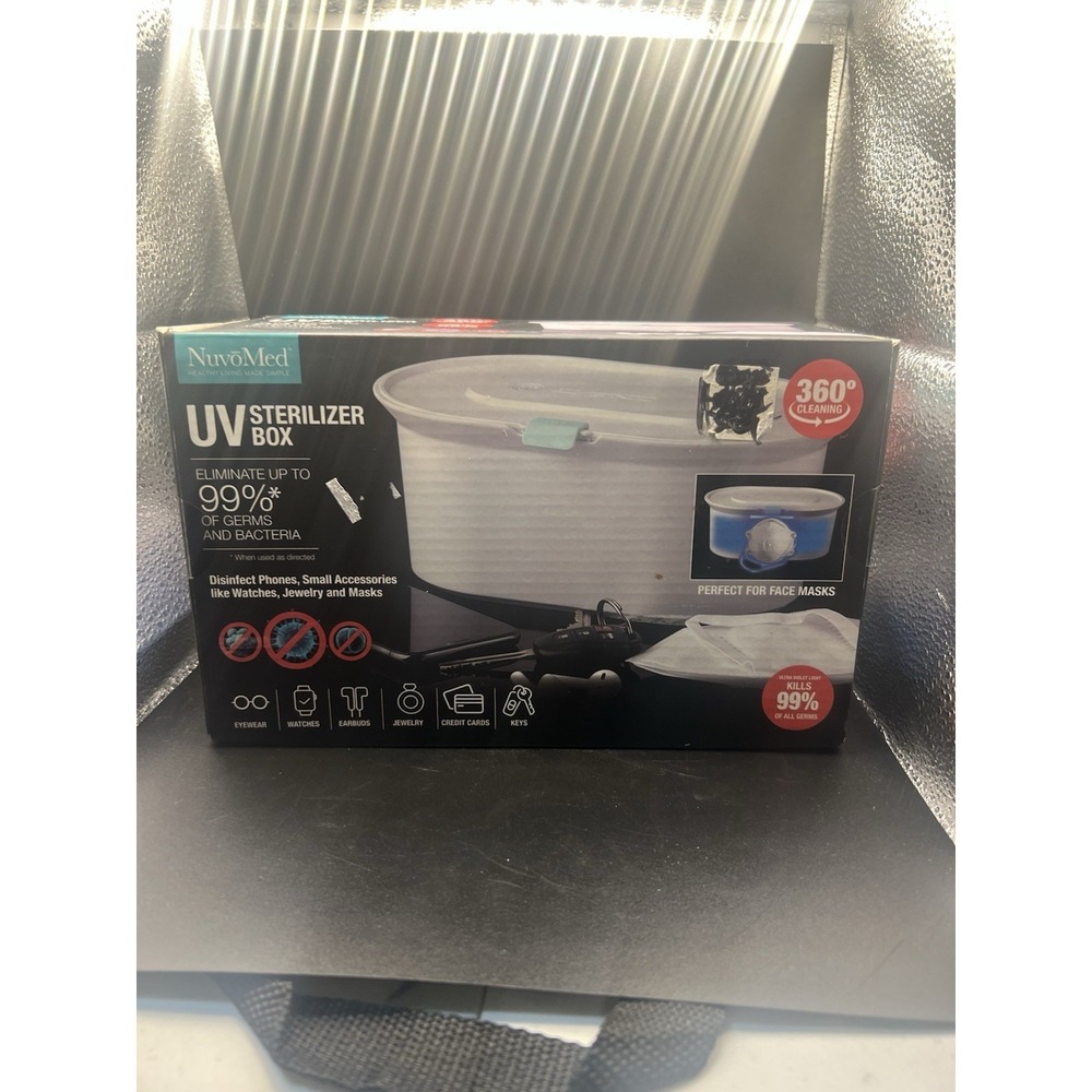 NovoMed UV Sterilizer Box, Eliminates 99% Of Germs, Phones, Masks, Jewelry, Keys
